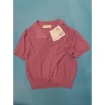 Lovzfmll Womens Tops Short Sleeve Knitted Button Up Blouse Shirts