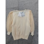 Qgaomye Womens Knitted Long Sleeve Shirts V Neck Blouse Button Down Pullover