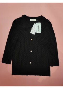 Febteebou Womens Tops Long Sleeve Button Down Knitted Blouses