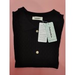 Febteebou Womens Tops Long Sleeve Button Down Knitted Blouses