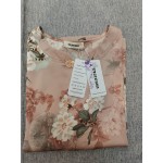 TYJIUSHI Womens Blouses Half Sleeve Floral Print Chinese Style Blouses